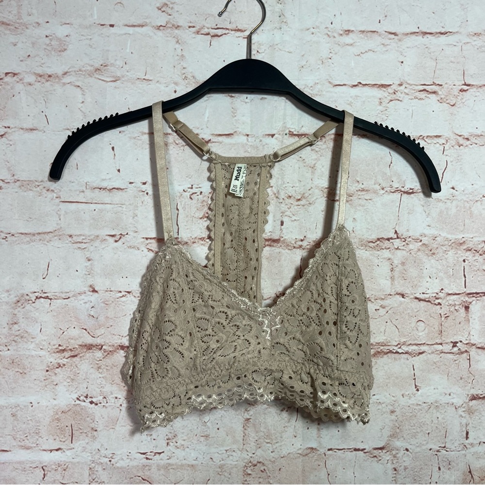 MUDD Tan lace bralette size XS